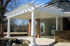 Pre Designed Attached Fiberglass Pergola